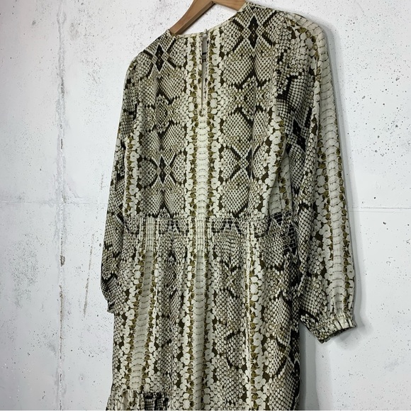 J. Crew Cinched Waist Snakeskin Glendale Dress Size XXS - Picture 7 of 9